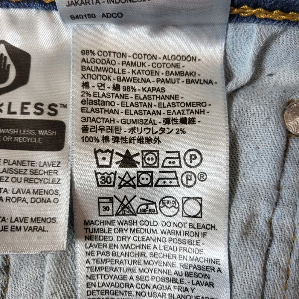 Levi Strauss Mens 514‎ Jeans W40 L32 Straight Fit Dark Wash Cotton Blend Read*